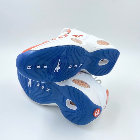 reebok question low allen iverson white orange FX4999 brand new size 6 Junior - Picture 5 of 6
